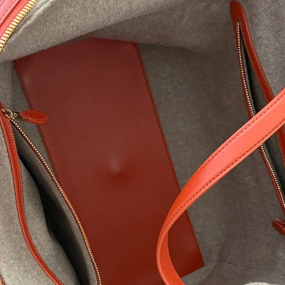 LORO PIANA Happy Day large leather-trimmed felt tote - Picture 12 of 14